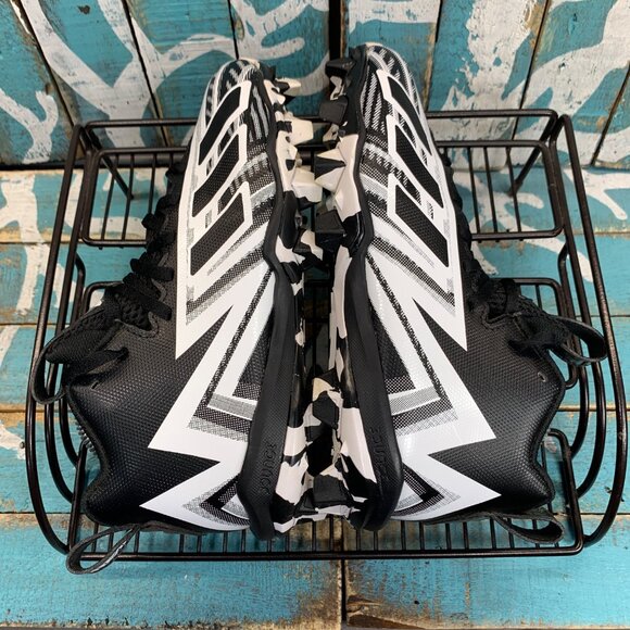Adidas Freak Football Cleats Size 4 Black & White Lace-Up Design HP5962 - Picture 6 of 10